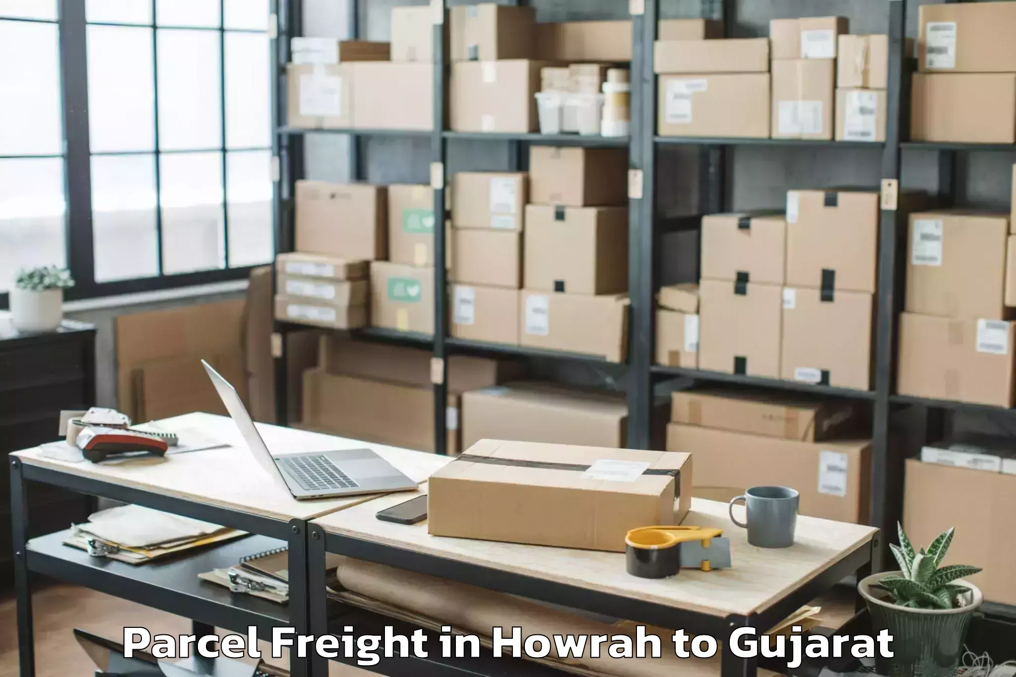 Book Howrah to Gujarat Parcel Freight Online